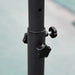 Adjustable basketball hoop stand black metal pole with tightening knobs outdoors