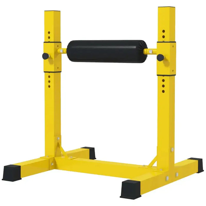 Adjustable Bulgarian Squat Stand – Yellow Steel | Height Adjustable Leg Roller SPORTNOW - Little and Giant Explorers SPORTNOW