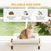 Adjustable Cat Hammock Bed – Cream and Natural Wood | Radiator or Windowsill Cat Bed PAWHUT - Little and Giant Explorers PawHut