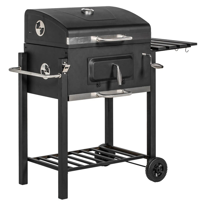 Charcoal Grill with Height-Adjustable Coal Pan - Little and Giant Explorers Outsunny