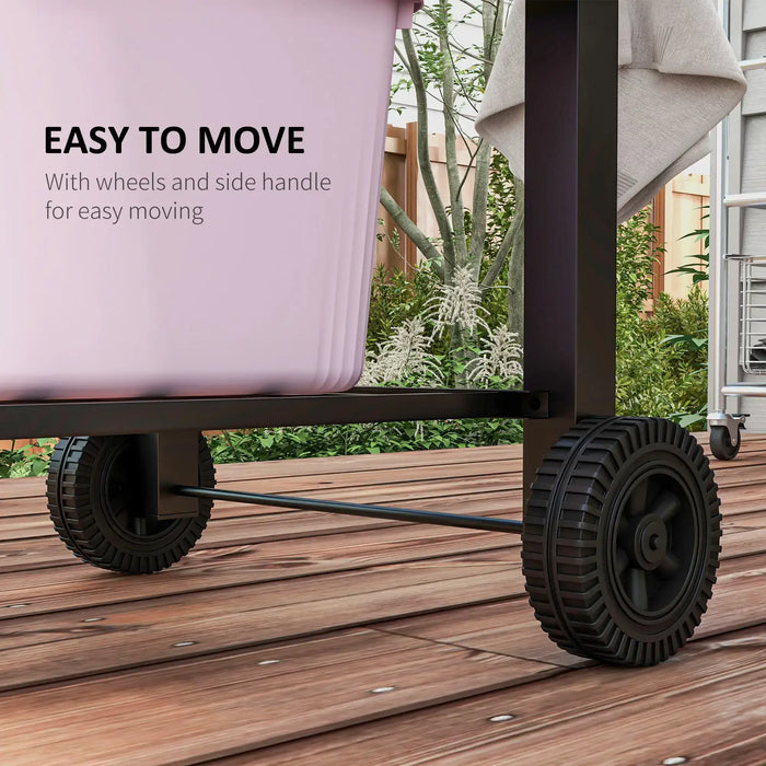 Charcoal Grill with Height-Adjustable Coal Pan - Little and Giant Explorers Outsunny