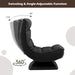 Adjustable Comfy Floor Sofa Chair with Swivel Base in Black - Little and Giant Explorers Costway