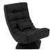 Adjustable Comfy Floor Sofa Chair with Swivel Base in Black - Little and Giant Explorers Costway