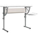 Adjustable Craft Desk – White and Grey | Tilting Workstation with Storage VIDAXL - Little and Giant Explorers vidaXL