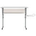 Adjustable Craft Desk – White and Grey | Tilting Workstation with Storage VIDAXL - Little and Giant Explorers vidaXL