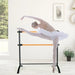Adjustable Double Ballet Barre – Freestanding Beech Wood and Metal | 4 Height Levels COSTWAY - Little and Giant Explorers Costway