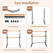 Adjustable Double Ballet Barre – Freestanding Beech Wood and Metal | 4 Height Levels COSTWAY - Little and Giant Explorers Costway