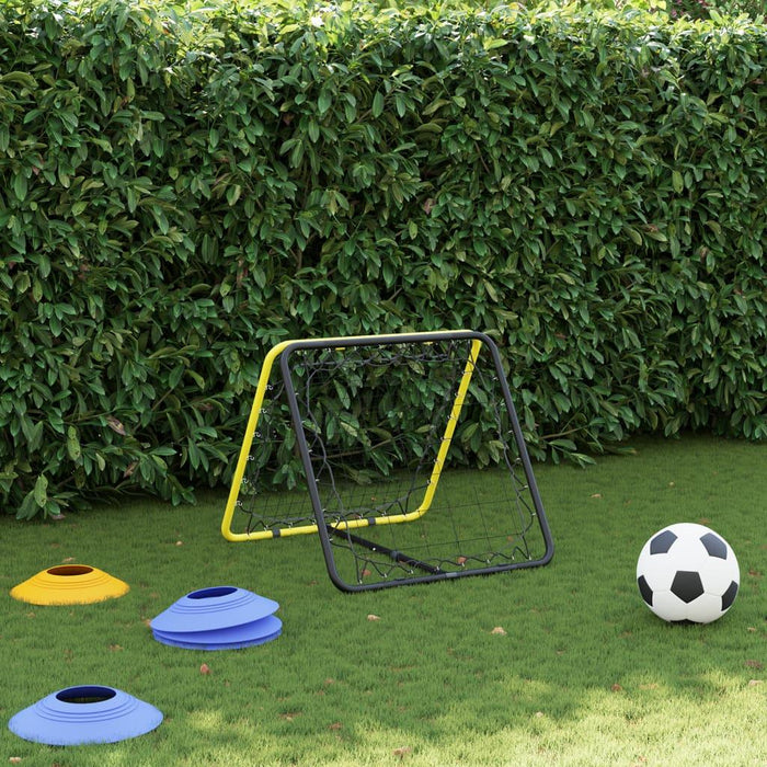 Football Rebounder - Double Side - Adjustable in Yellow and Black - Little and Giant Explorers vidaXL