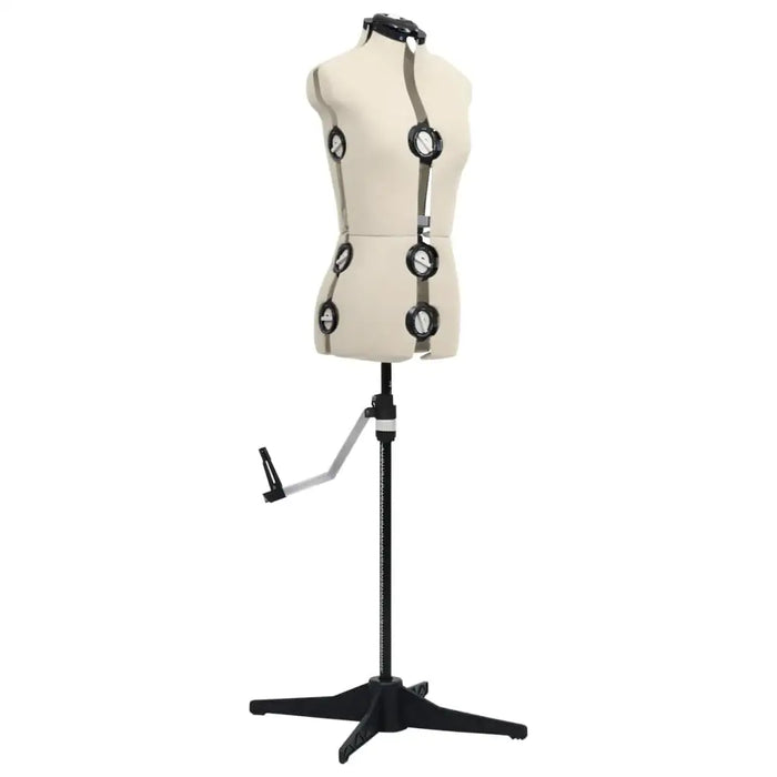 Adjustable Dress Form Cream and Black | Professional Display Mannequin Size S - Little and Giant Explorers vidaXL