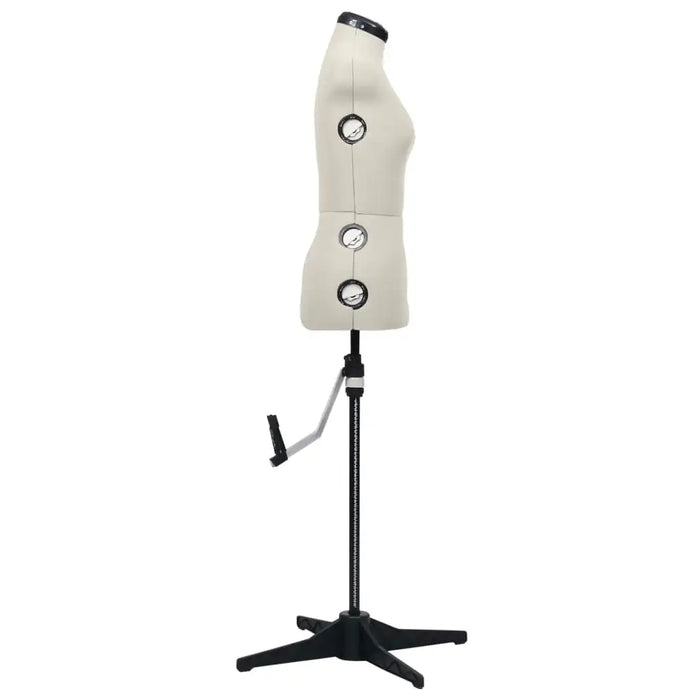 Adjustable Dress Form Cream and Black | Professional Display Mannequin Size S - Little and Giant Explorers vidaXL