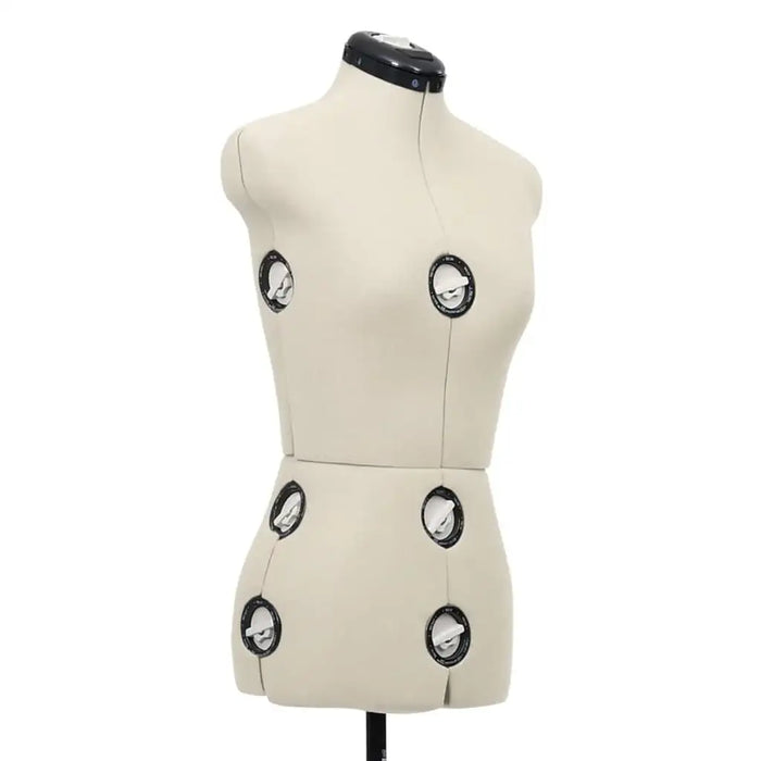 Adjustable Dress Form Cream and Black | Professional Display Mannequin Size S - Little and Giant Explorers vidaXL