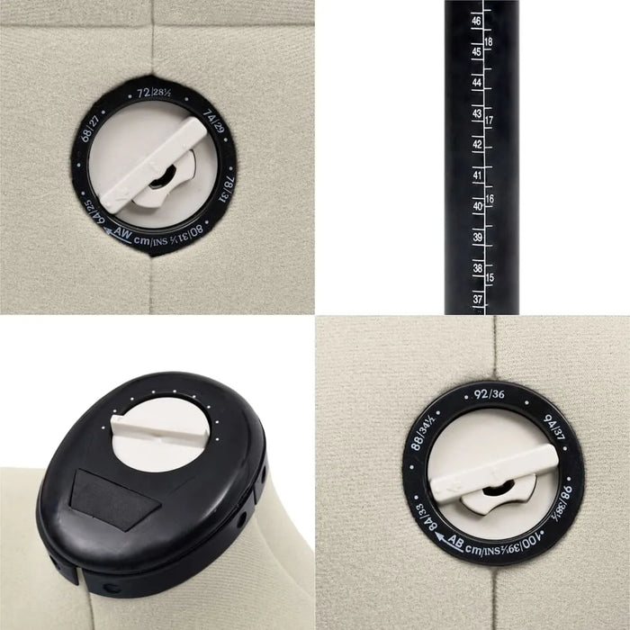 Adjustable Dress Form Cream and Black | Professional Display Mannequin Size S - Little and Giant Explorers vidaXL