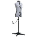 Adjustable Dress Form Grey and Black | Professional Display Mannequin Size S - Little and Giant Explorers vidaXL