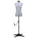 Adjustable Dress Form Grey and Black | Professional Display Mannequin Size S - Little and Giant Explorers vidaXL