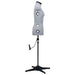 Adjustable Dress Form Grey and Black | Professional Display Mannequin Size S - Little and Giant Explorers vidaXL