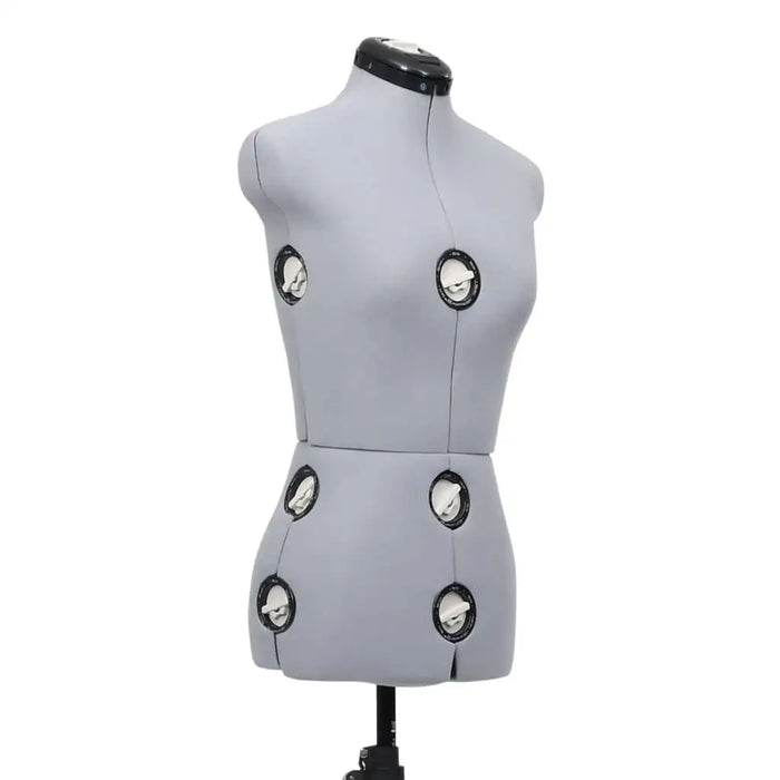 Adjustable Dress Form Grey and Black | Professional Display Mannequin Size S - Little and Giant Explorers vidaXL