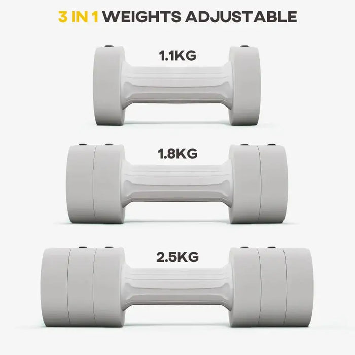 Adjustable Dumbbell Set – 5kg Pair | Removable Plates - Non-Slip Handles SPORTNOW - Little and Giant Explorers SPORTNOW