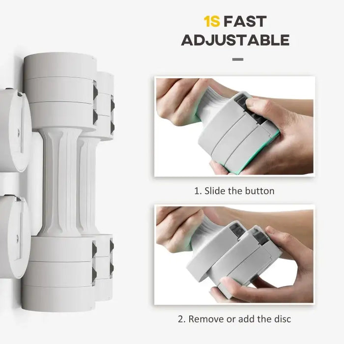 Adjustable Dumbbell Set – 5kg Pair | Removable Plates - Non-Slip Handles SPORTNOW - Little and Giant Explorers SPORTNOW