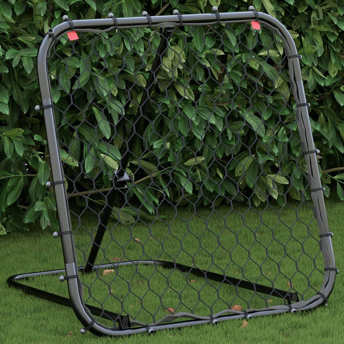 Football Rebounder - Adjustable in Black (84 x 73 x 60-80cm) - Little and Giant Explorers vidaXL