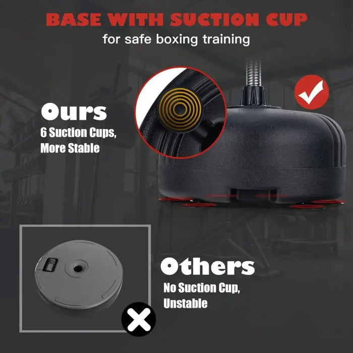 Adjustable Freestanding Punching Ball with Stand - 55"–62.5" | 4-Level Adjustable Height COSTWAY - Little and Giant Explorers Costway