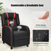 Adjustable Gaming Chair with Recliner and Footrest | Red - Little and Giant Explorers Costway