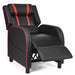 Adjustable Gaming Chair with Recliner and Footrest | Red - Little and Giant Explorers Costway