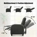 Adjustable Gaming Chair with Recliner and Footrest | White - Little and Giant Explorers Costway