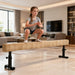 Adjustable Gymnastics Balance Beam | 3 Height Options, Solid Wood Core and Wheels HOMCOM - Little and Giant Explorers