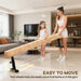 Adjustable Gymnastics Balance Beam | 3 Height Options, Solid Wood Core and Wheels HOMCOM - Little and Giant Explorers