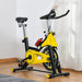 Adjustable Indoor Exercise Bike - Yellow | Upright Stationary Fitness Cycle HOMCOM - Little and Giant Explorers HOMCOM
