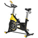 Adjustable Indoor Exercise Bike - Yellow | Upright Stationary Fitness Cycle HOMCOM - Little and Giant Explorers HOMCOM