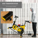 Adjustable Indoor Exercise Bike - Yellow | Upright Stationary Fitness Cycle HOMCOM - Little and Giant Explorers HOMCOM