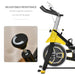 Adjustable Indoor Exercise Bike - Yellow | Upright Stationary Fitness Cycle HOMCOM - Little and Giant Explorers HOMCOM