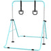 Adjustable Kids Gymnastics Bar with Non Slip Mats in Green - Little and Giant Explorers HOMCOM