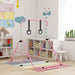 Adjustable Kids Gymnastics Bar with Non Slip Mats in Pink - Little and Giant Explorers HOMCOM