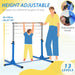 Adjustable Kids Gymnastics Horizontal Training Bar with Steel Frame Wooden Bar - Little and Giant Explorers HOMCOM