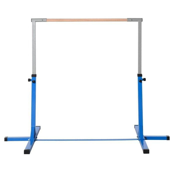 Adjustable Kids Gymnastics Horizontal Training Bar with Steel Frame Wooden Bar - Little and Giant Explorers HOMCOM