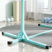 Adjustable Kids Gymnastics Horizontal Training Bar with Steel Frame Wooden Bar in Light Blue - Little and Giant Explorers HOMCOM