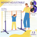 Adjustable Kids Gymnastics Horizontal Training Bar with Steel Frame Wooden Bar in Purple - Little and Giant Explorers HOMCOM