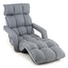 Adjustable Lazy Floor Chair – Grey Recliner Sofa Bed | 6-Position Backrest and Headrest COSTWAY - Little and Giant Explorers Costway
