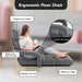 Adjustable Lazy Floor Chair – Grey Recliner Sofa Bed | 6-Position Backrest and Headrest COSTWAY - Little and Giant Explorers Costway