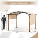 Adjustable Pergola – 10ft x 12ft | Metal Frame with Retractable Beige Canopy COSTWAY - Little and Giant Explorers Costway