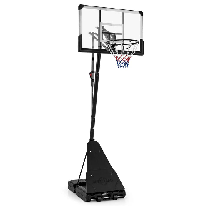 Adjustable Portable Basketball Hoop – 4.9ft-10ft | Shatterproof Backboard with 10-Level Height COSTWAY - Little and Giant Explorers Costway