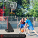 Adjustable Portable Basketball Hoop – 4.9ft-10ft | Shatterproof Backboard with 10-Level Height COSTWAY - Little and Giant Explorers Costway