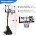 Adjustable Portable Basketball Hoop – 4.9ft-10ft | Shatterproof Backboard with 10-Level Height COSTWAY - Little and Giant Explorers Costway