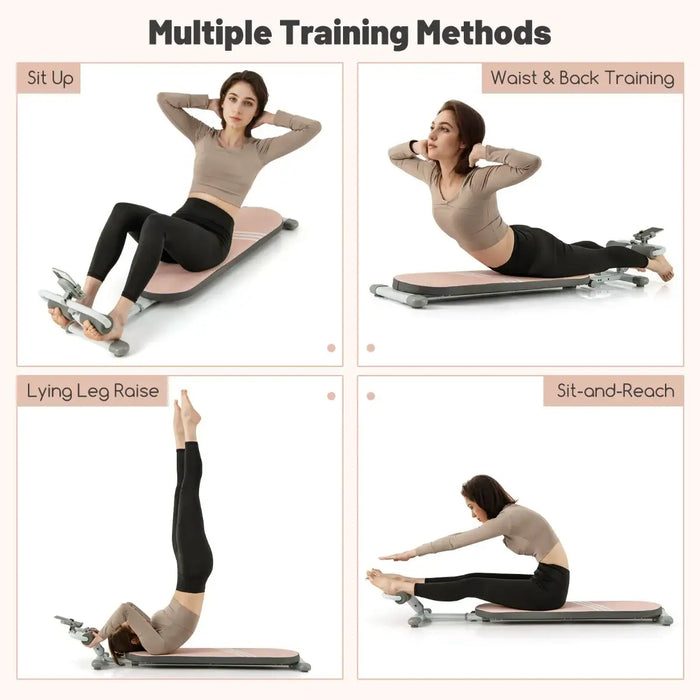 Adjustable Sit-Up Bench – Pink | Multifunctional Training Platform with 3-Angle Adjustment COSTWAY - Little and Giant Explorers Costway