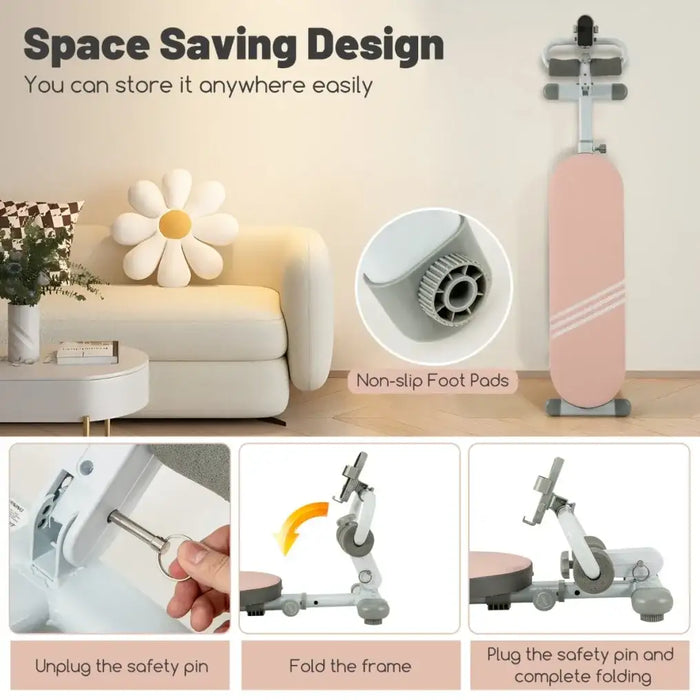 Adjustable Sit-Up Bench – Pink | Multifunctional Training Platform with 3-Angle Adjustment COSTWAY - Little and Giant Explorers Costway