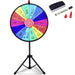 Adjustable Spinning Prize Wheel - 60cm | 14 Colour Slots and Tripod Stand COSTWAY - Little and Giant Explorers Costway