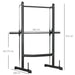 Adjustable Squat Rack with Pull Up Bar and Barbell Bar - Little and Giant Explorers HOMCOM