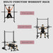 Adjustable Squat Rack with Pull Up Bar and Barbell Bar - Little and Giant Explorers HOMCOM